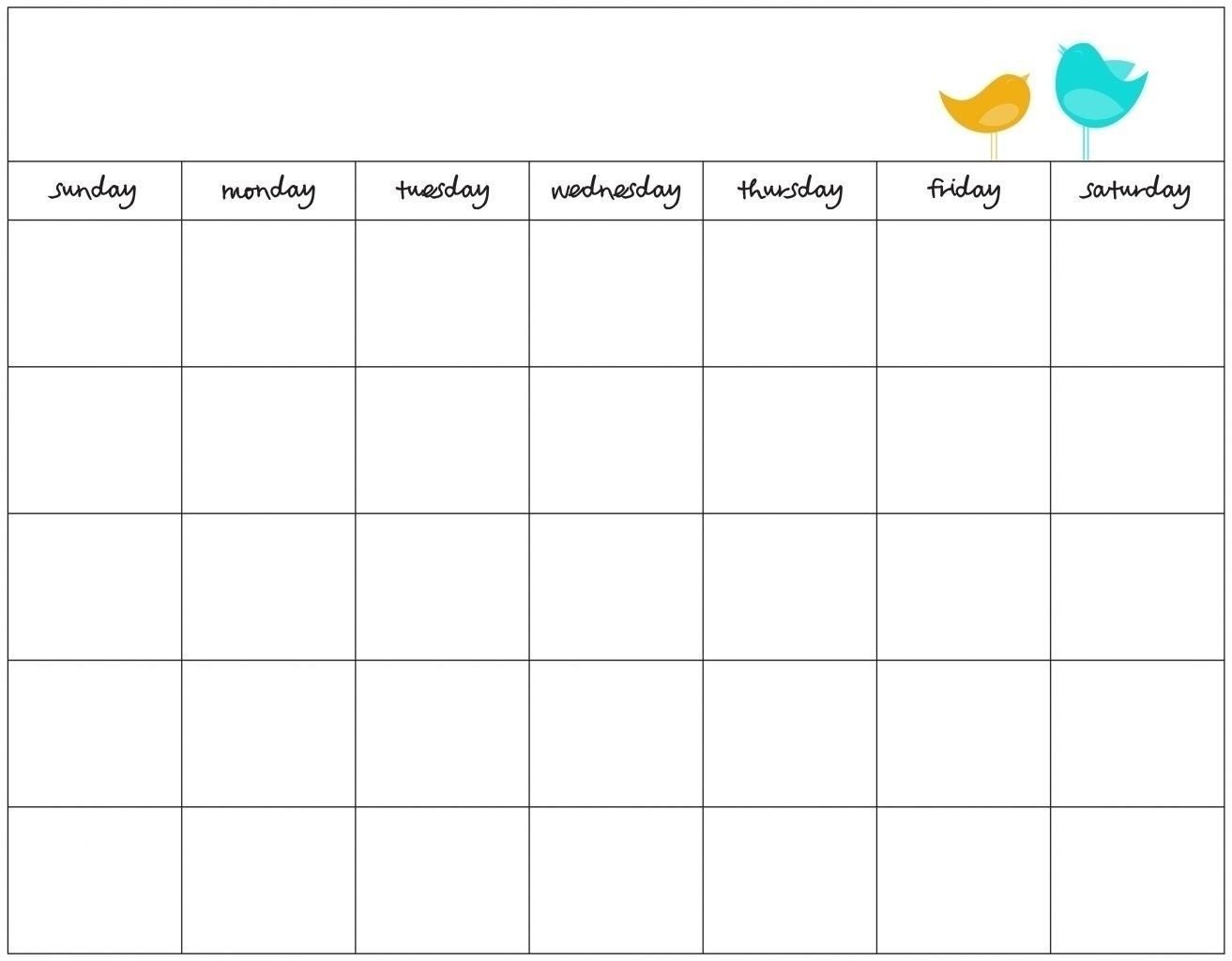 7 Day Week Calendar Template | Free Calendar Template Example