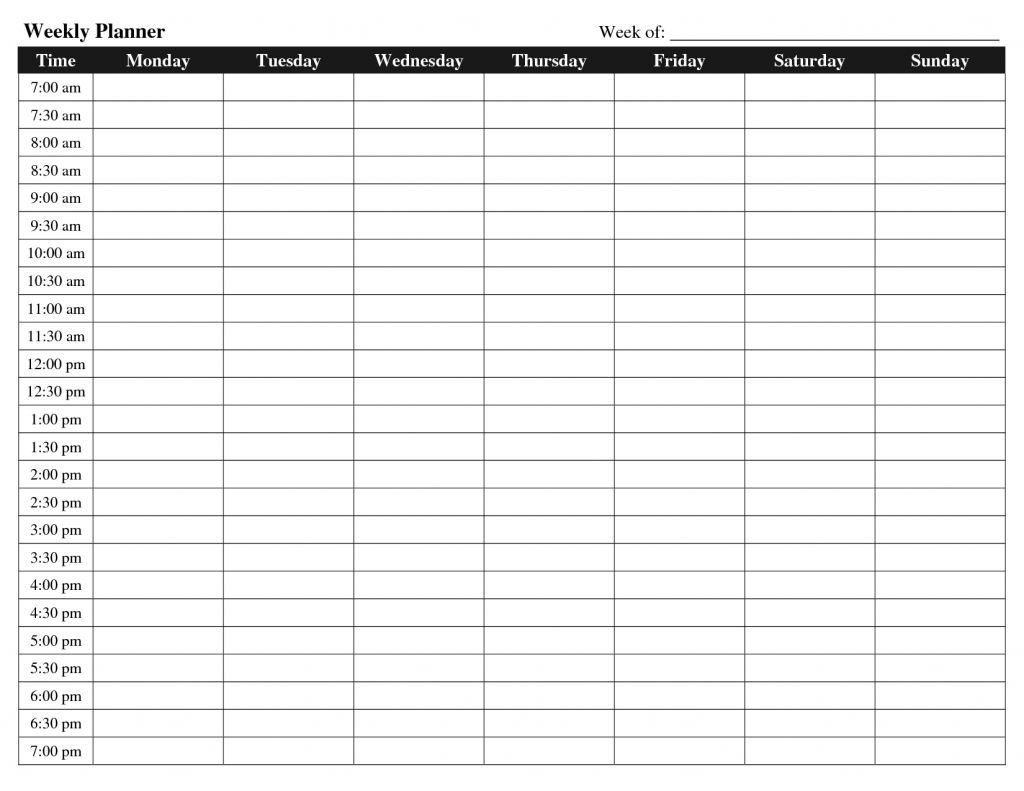 7 Day Weekly Planner Template Printable (With Images