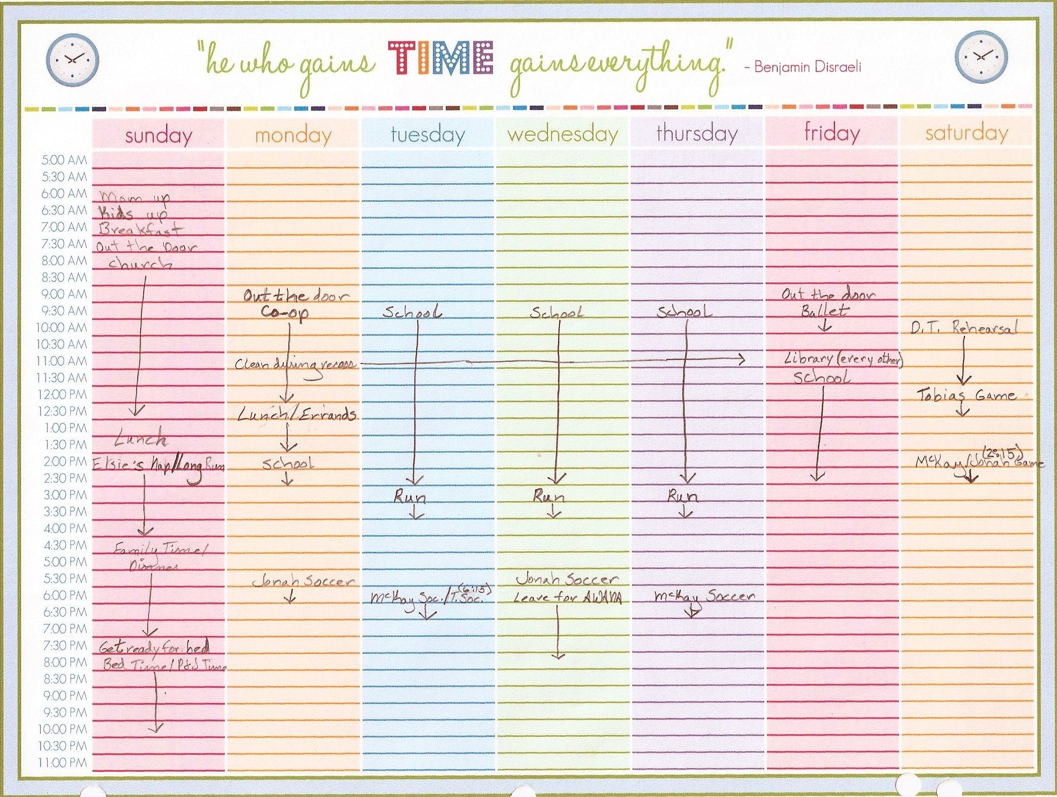 9 Best Images Of Printable Blank Weekly Time Slots