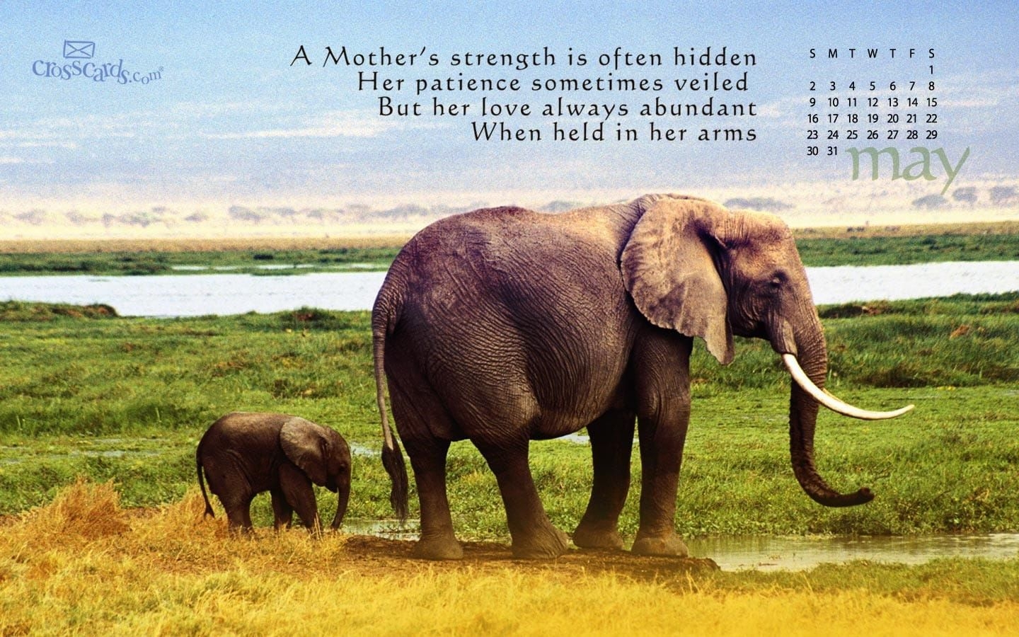 A Mother&#039;s Strength Desktop Calendar- Free Monthly Calendars