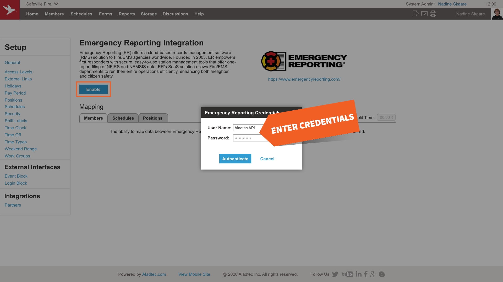 Aladtec Integrates With Emergency Reporting - Aladtec