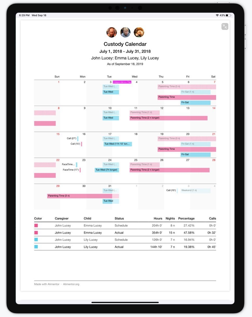 Alimentor 2: Custody Calendar App For Iphone, Ipad And Mac