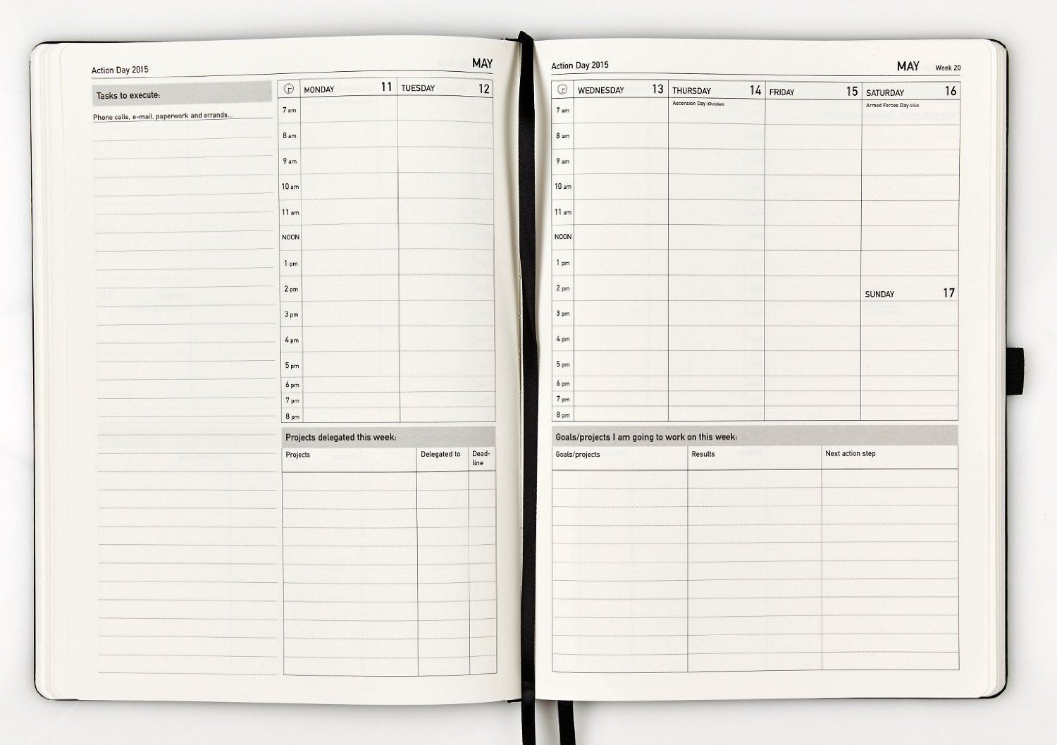 Amazon : Action Day Weekly Planner 2015 - Size 8X11