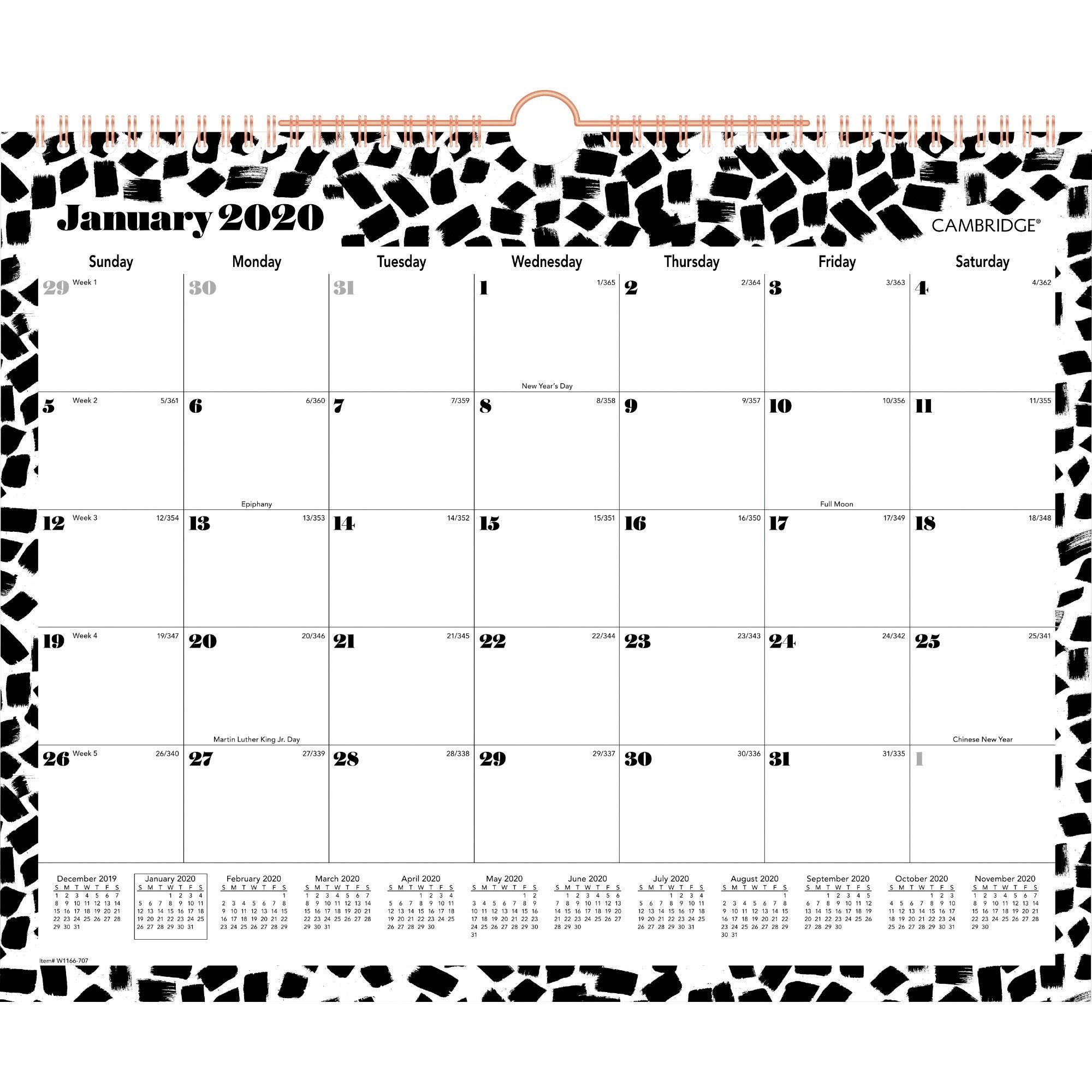 At-A-Glance Cambridge Dab Wall Calendar, Black/white - Walmart