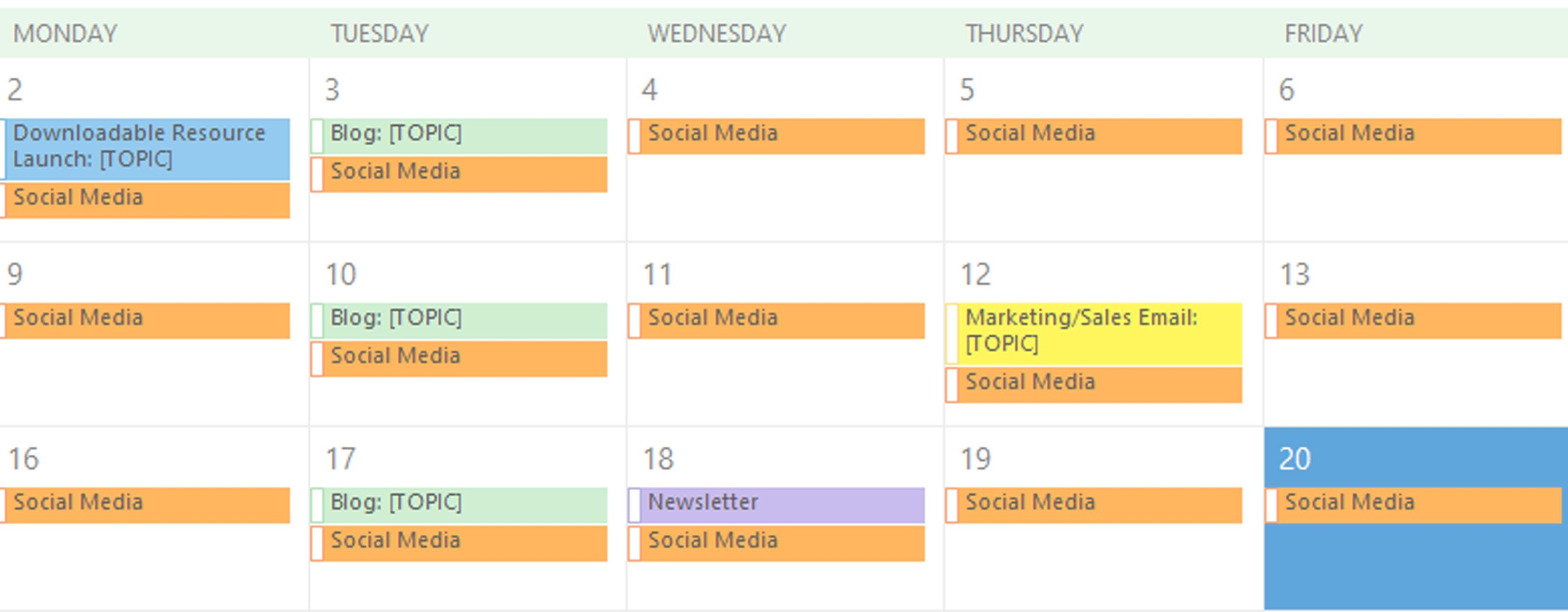 Best Content Calendar For Member Newsletters Get Your Calendar Printable