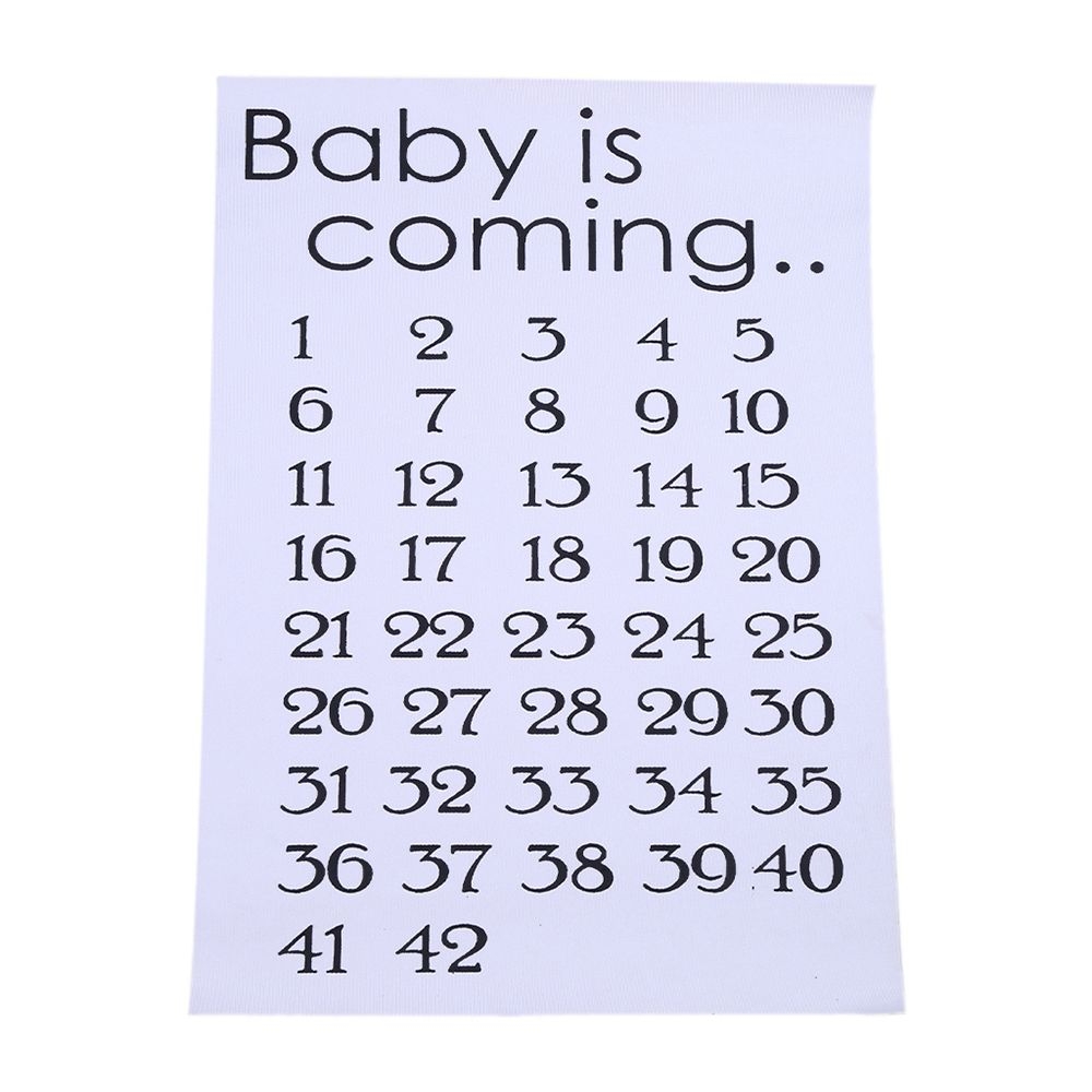 Baby Is Coming Maternity Women Calendar Countdown Pregnancy Mark Off Baby  Announcment Baby Birth Countdown 42 Weeks Cloth Accessory White -