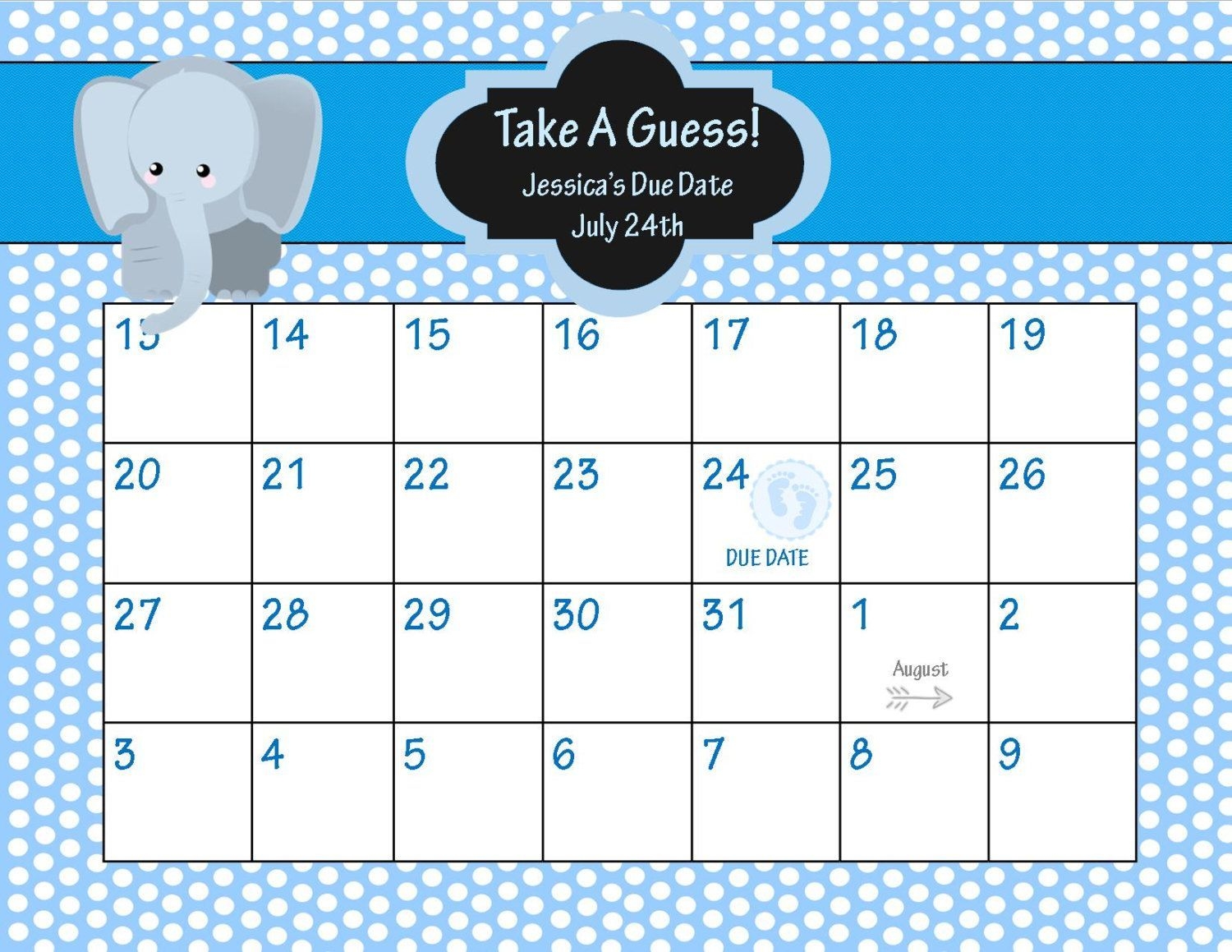 Baby Pool Calendar Baby Due Date Calendar (With Images