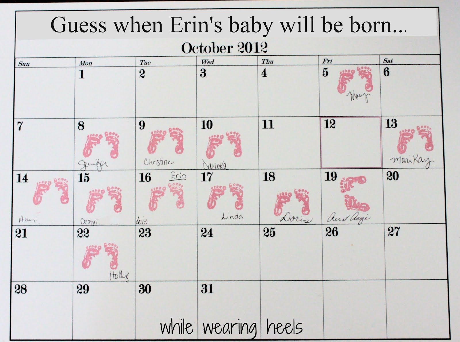 Baby Shower Calendar (Mit Bildern) | Babyparty-Spiele