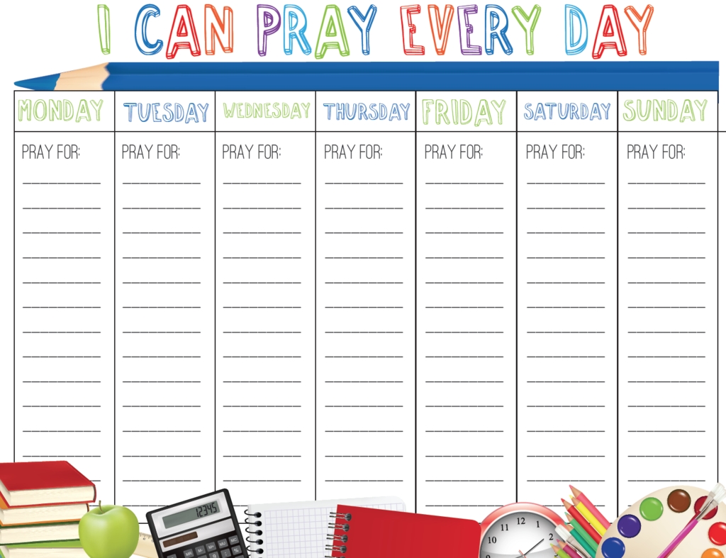 Back To School Prayer Calendar | School Prayer, Back To