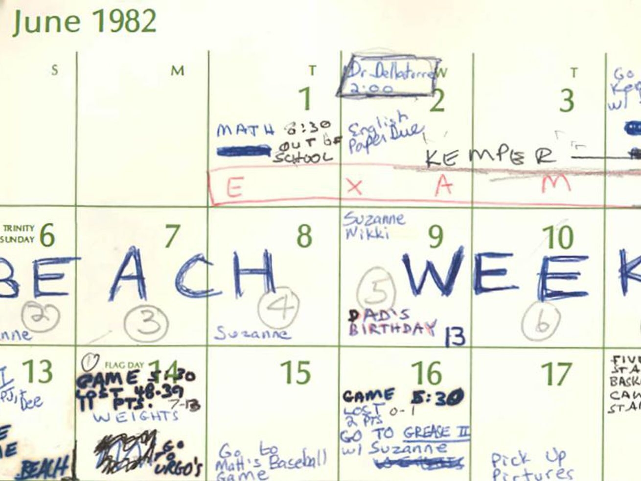 Beach Week, Brett Kavanaugh&#039;s All-Caps Calendar Entry