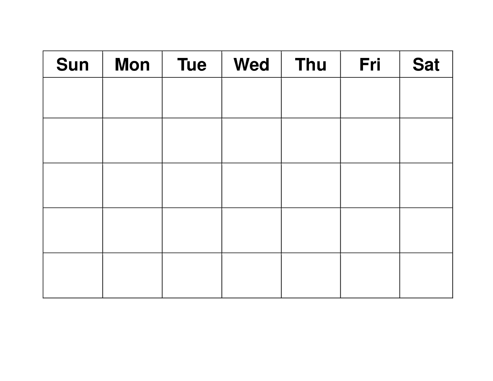 Blank 4 Week Calendar Printable - Calendar Inspiration Design