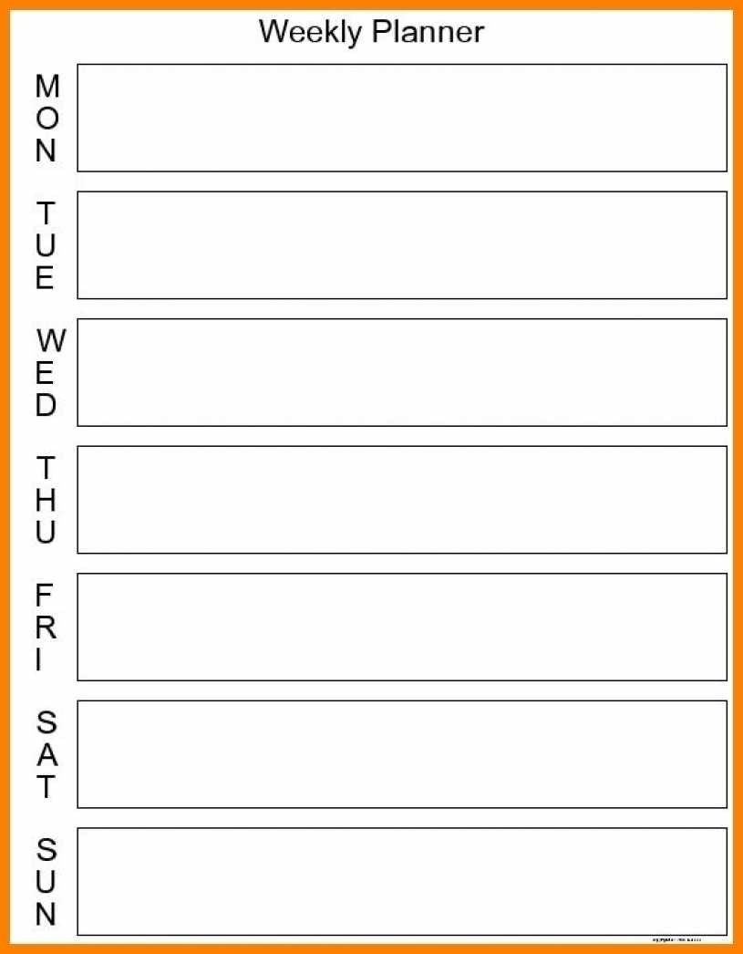 Perfect Printable 1 Week Schedule | Get Your Calendar Printable