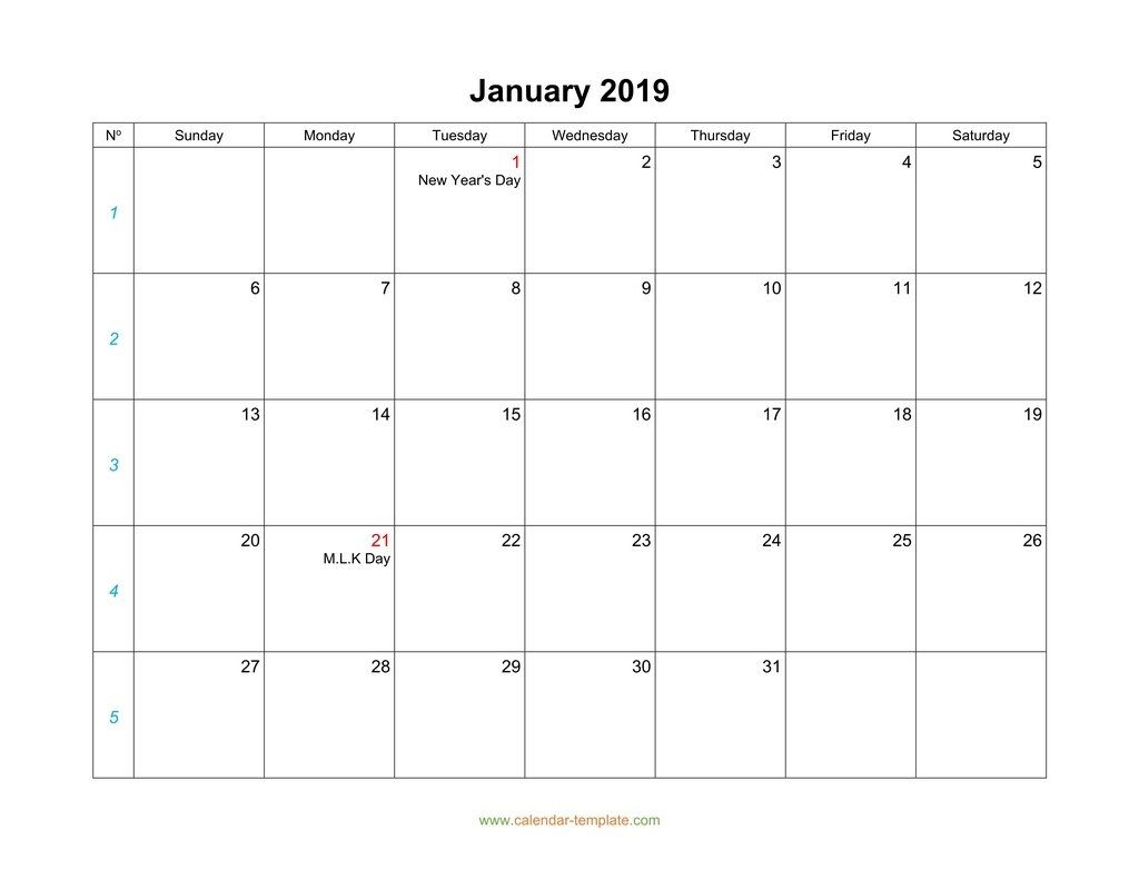 microsoft word 2019 monthly calendar template