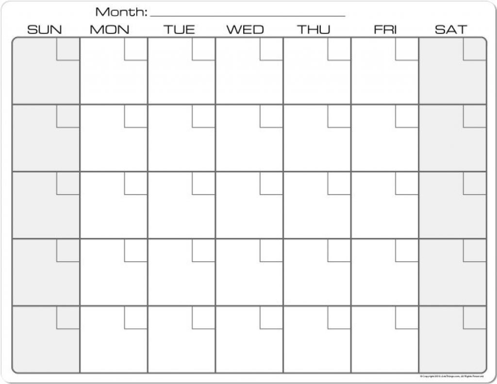 Blank Calendar 8 5 X 11 Printable Calendar 8 5 X 11