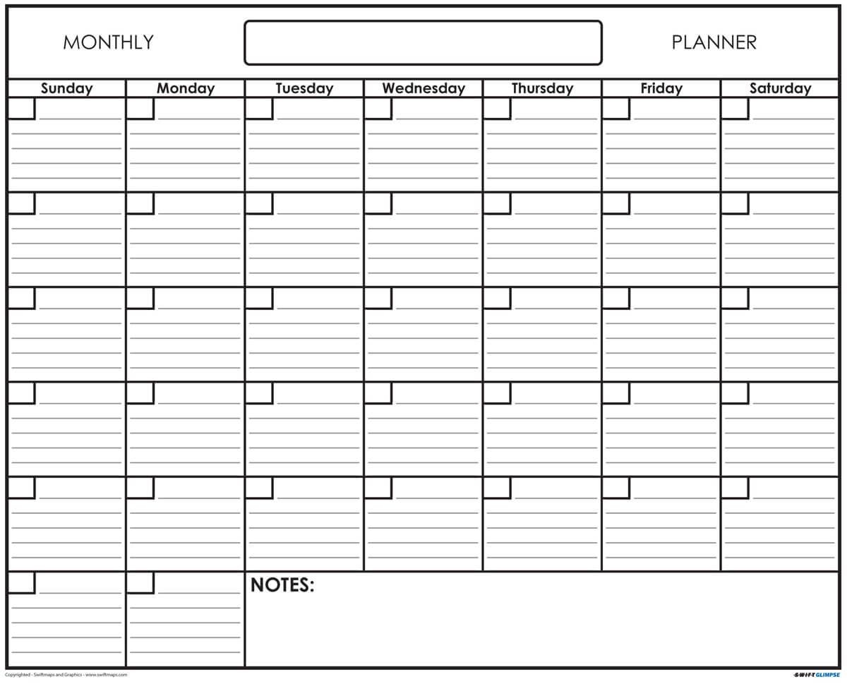 Universal Blank Monthly Calendar With Lines Get Your Calendar Printable