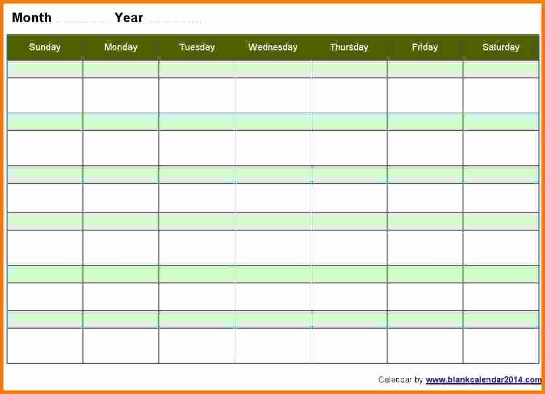 Blank Monthly Calendar Template Word Beautiful 10 Weekly