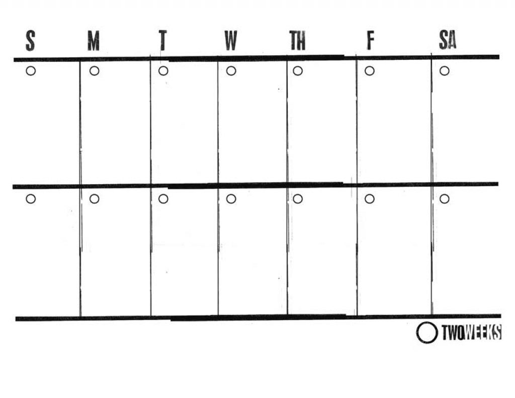 Blank Two Week Calendar Template - Calendar Inspiration Design