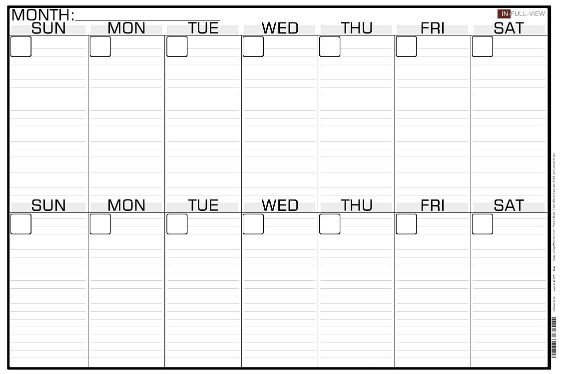 Blank Two Week Calendar Template - Calendar Inspiration Design