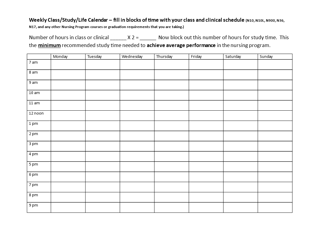 2 week work schedule template