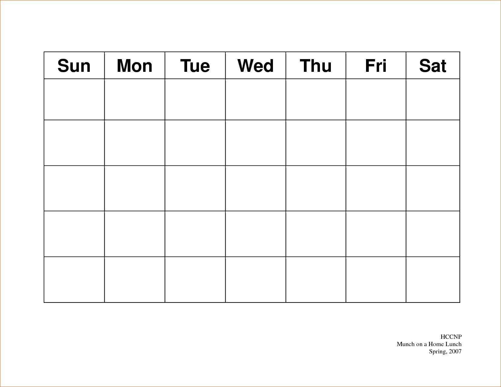 Calendar 5 Day Weekly Calendar Template On 5 Week Calendar