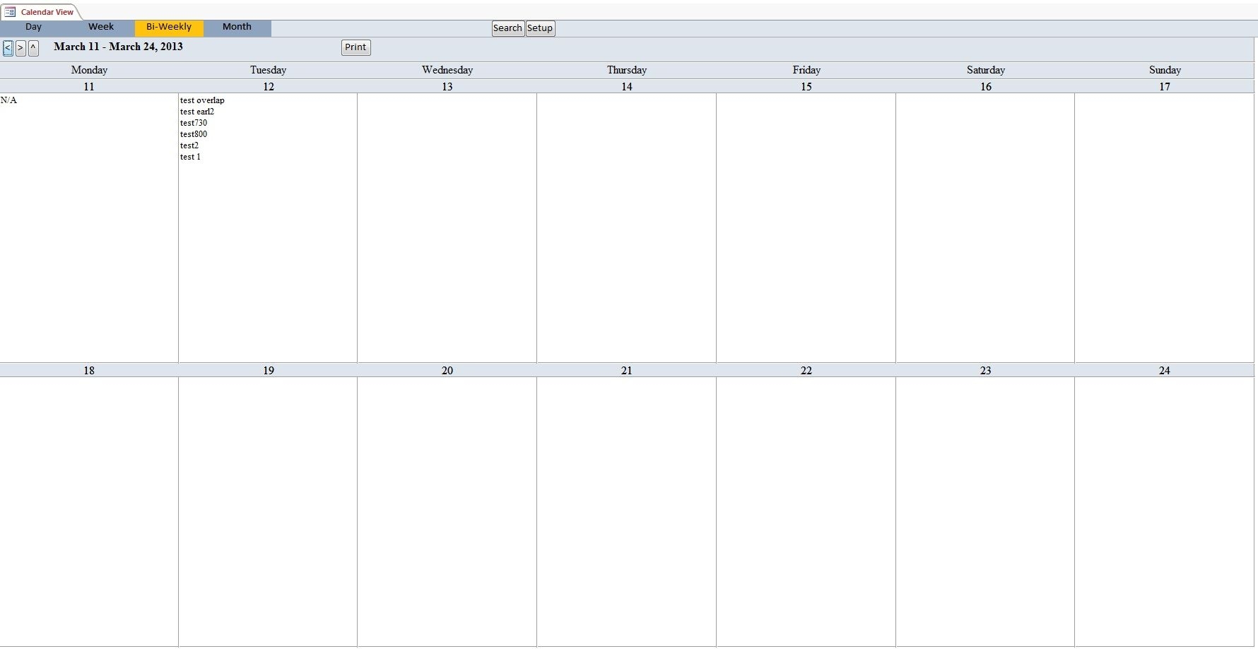 Calendar Scheduling Database Template | Calendar Software