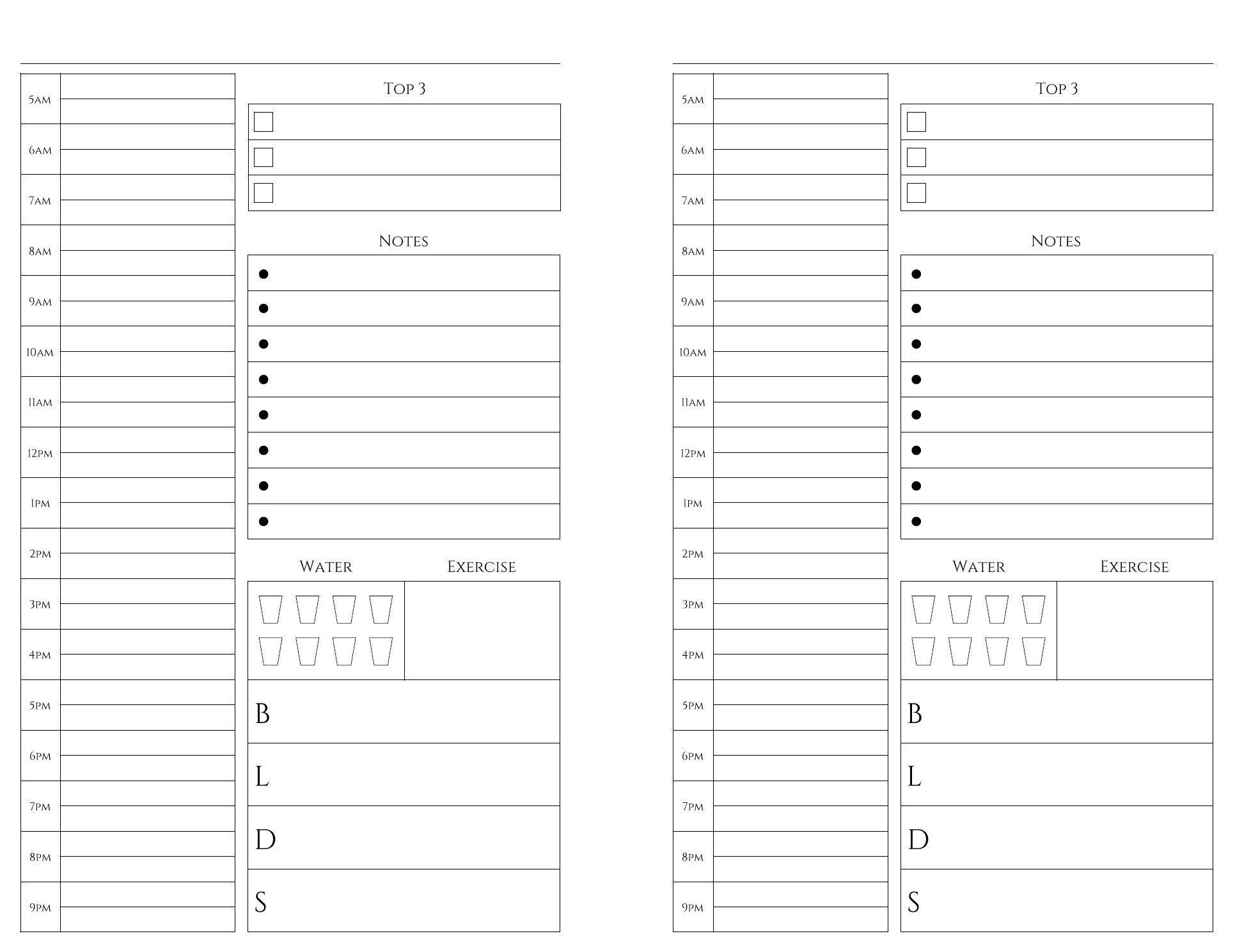 Calendar Template 8.5 X 5.5 | Free Calendar Template Example