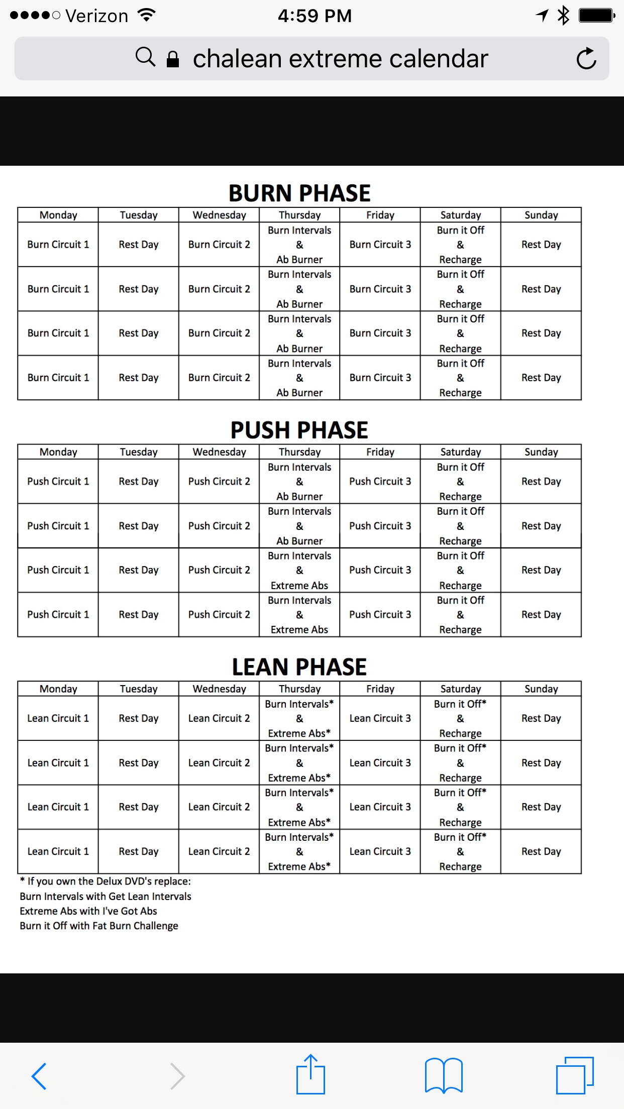 Best Blank Chalean Extreme Workout Calendar Get Your Calendar Printable