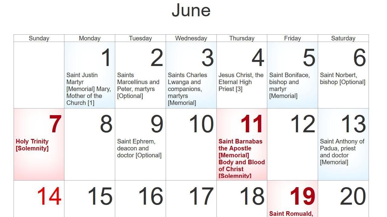 Church Calendar 2020 For Android - Apk Download