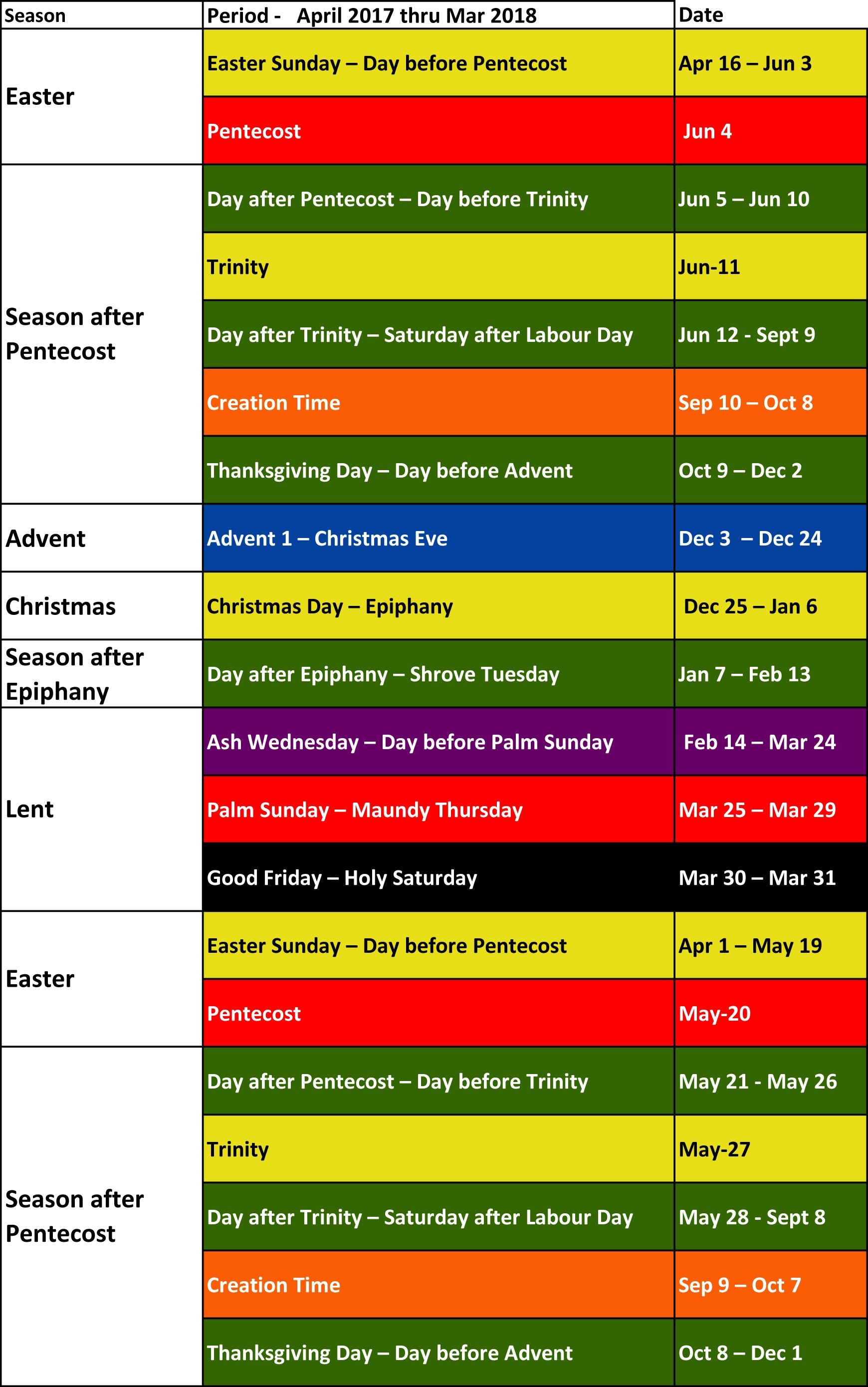 Color Of Christmas In Liturgical Calendar