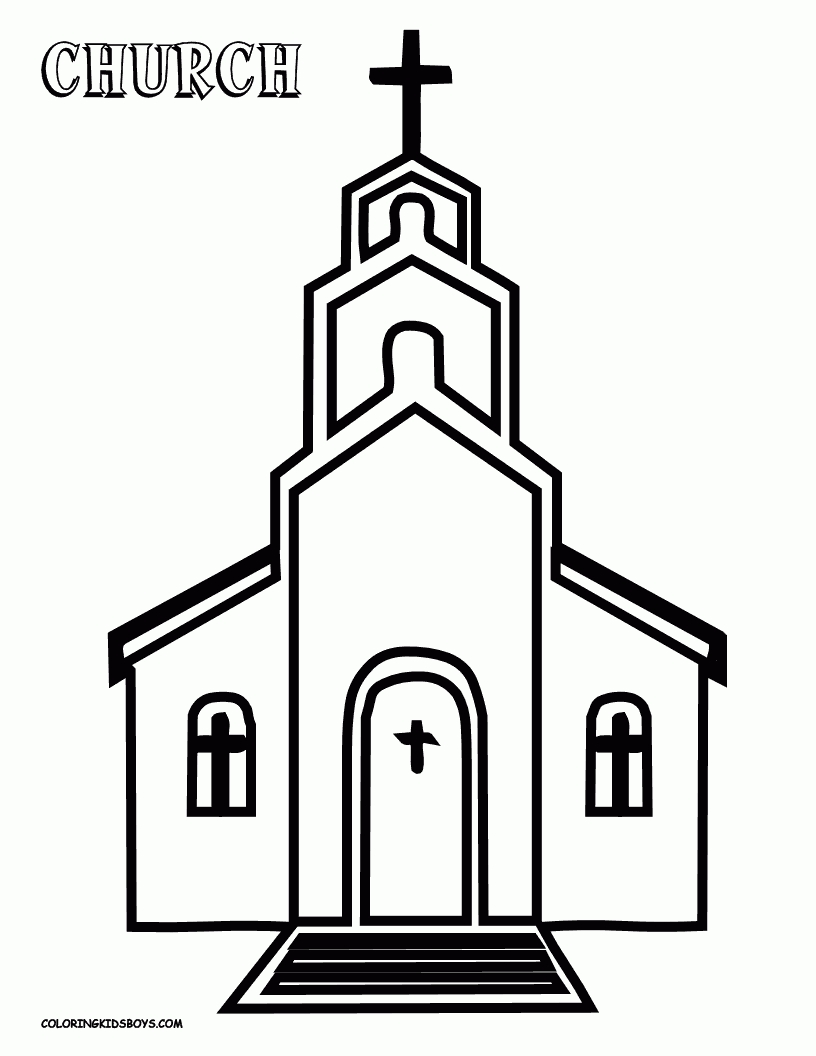 Coloring Pages Of A Church - Coloring Home