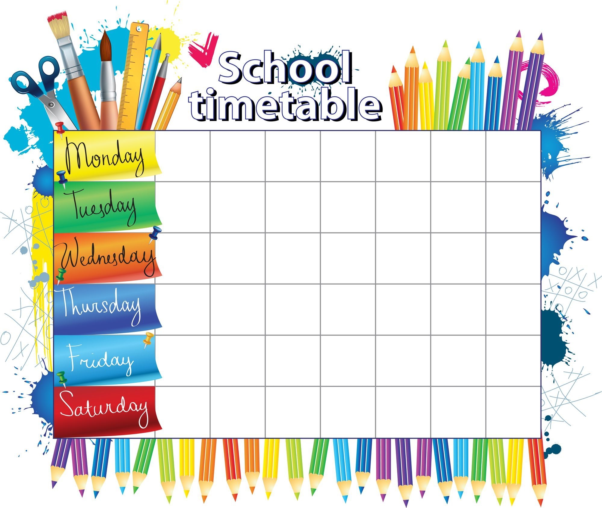 Create Your Monday To Friday Kids Schedule Template - Get Your Calendar ...