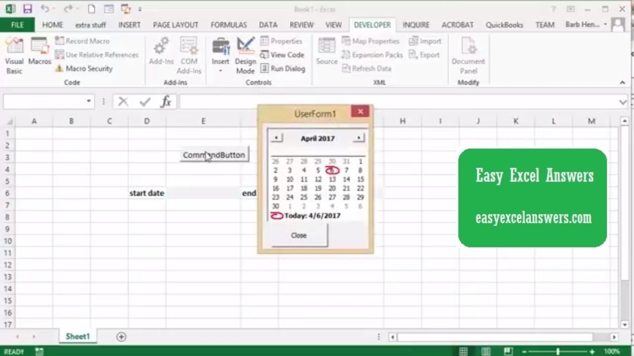 Create Your Excel Add Calendar Drop Down Into A Template Get Your