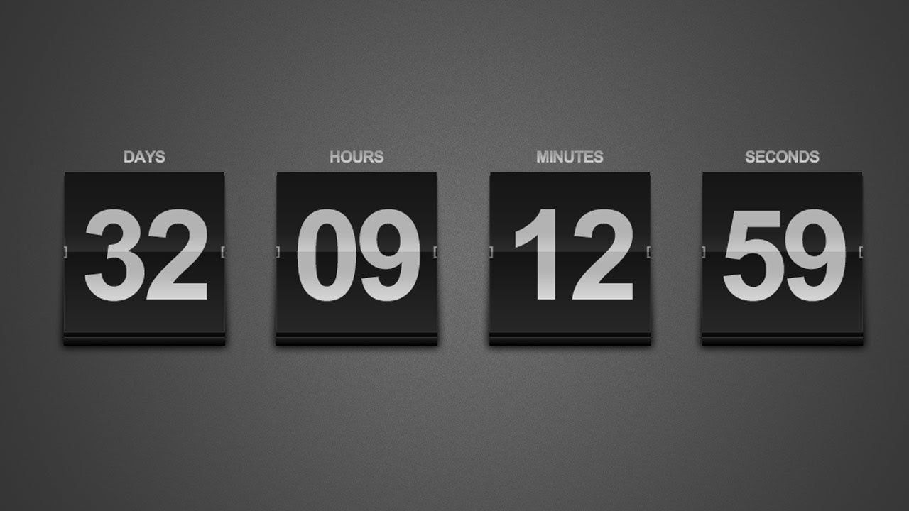 Create A Sleek Countdown Timer -- Photoshop Tutorial