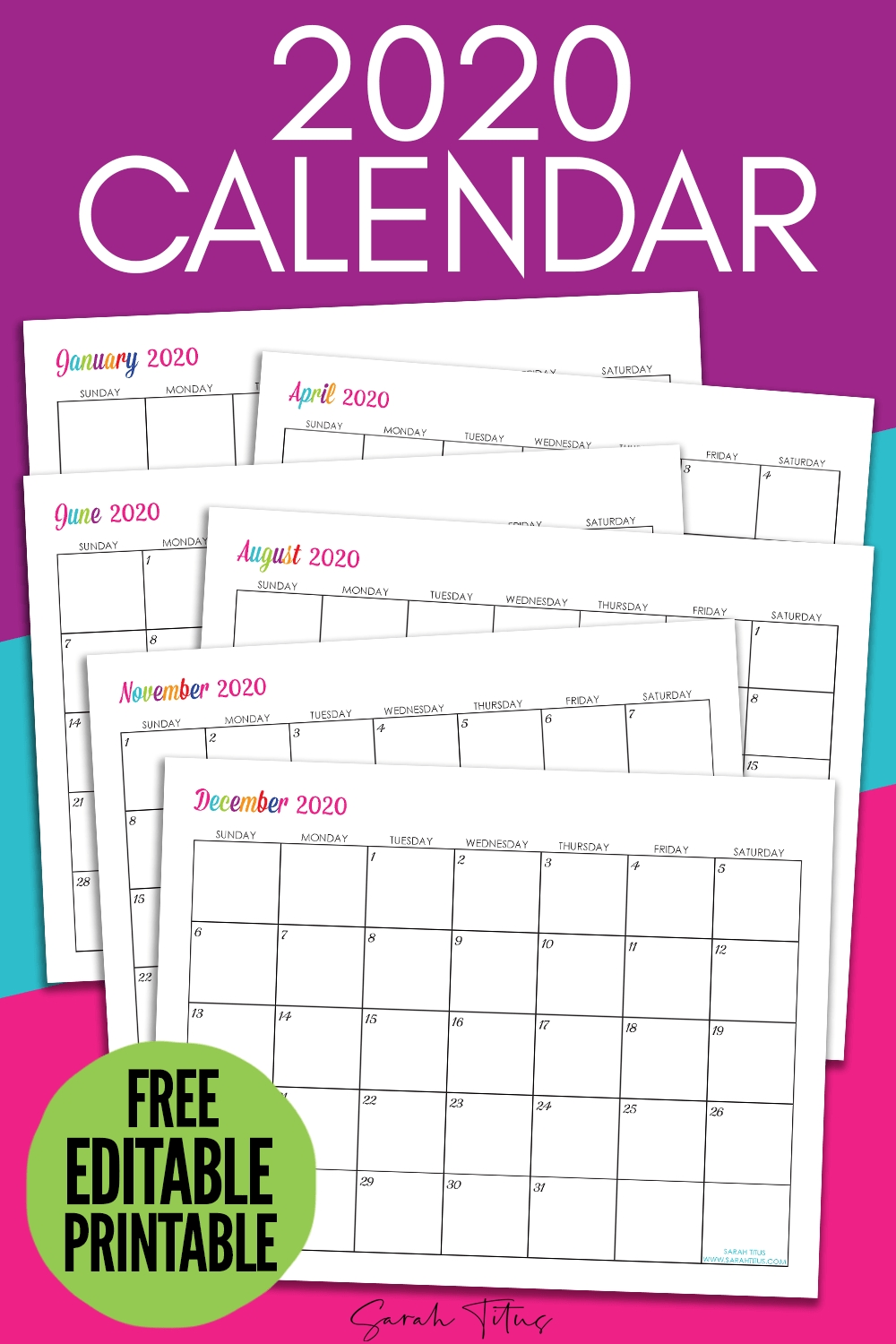 Universal Monthly Calendars You Can Edit Get Your Calendar Printable