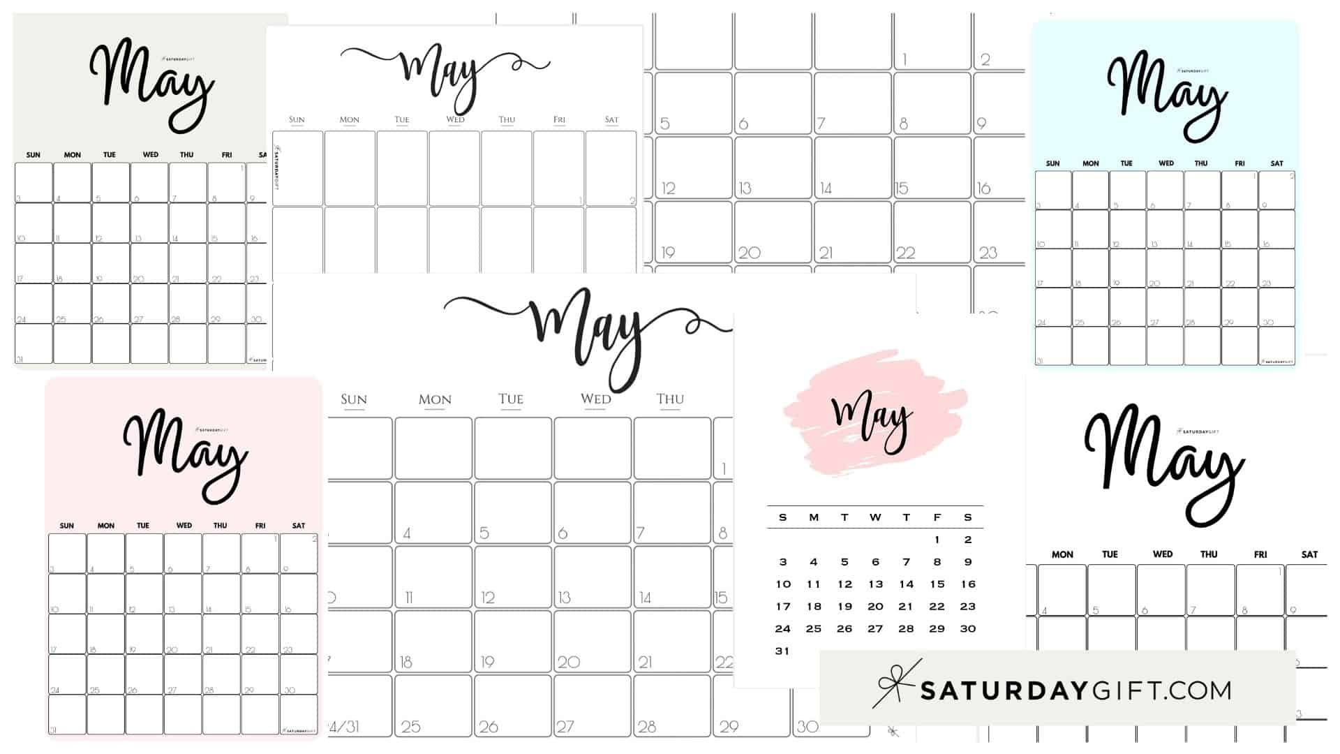 Universal Blank 30 Day Calendar Starting May 24 | Get Your ...