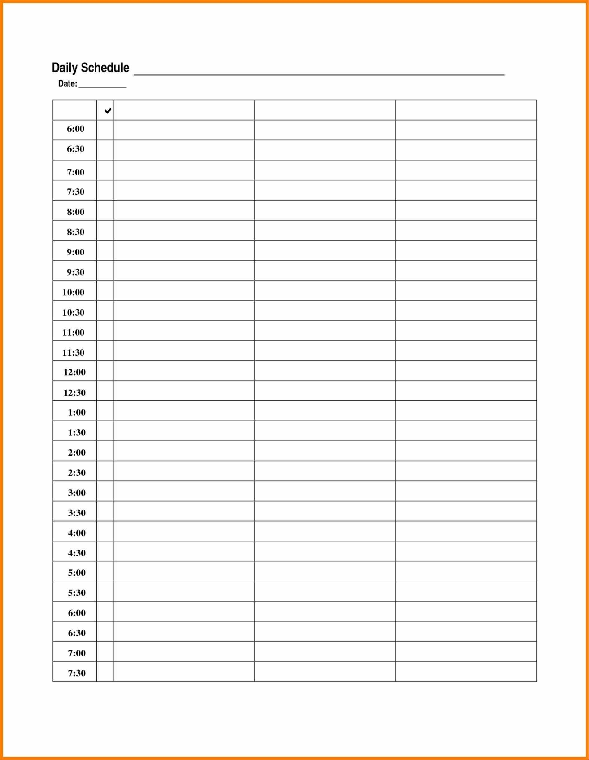 Daily Calendar Template Excel Printable (With Images