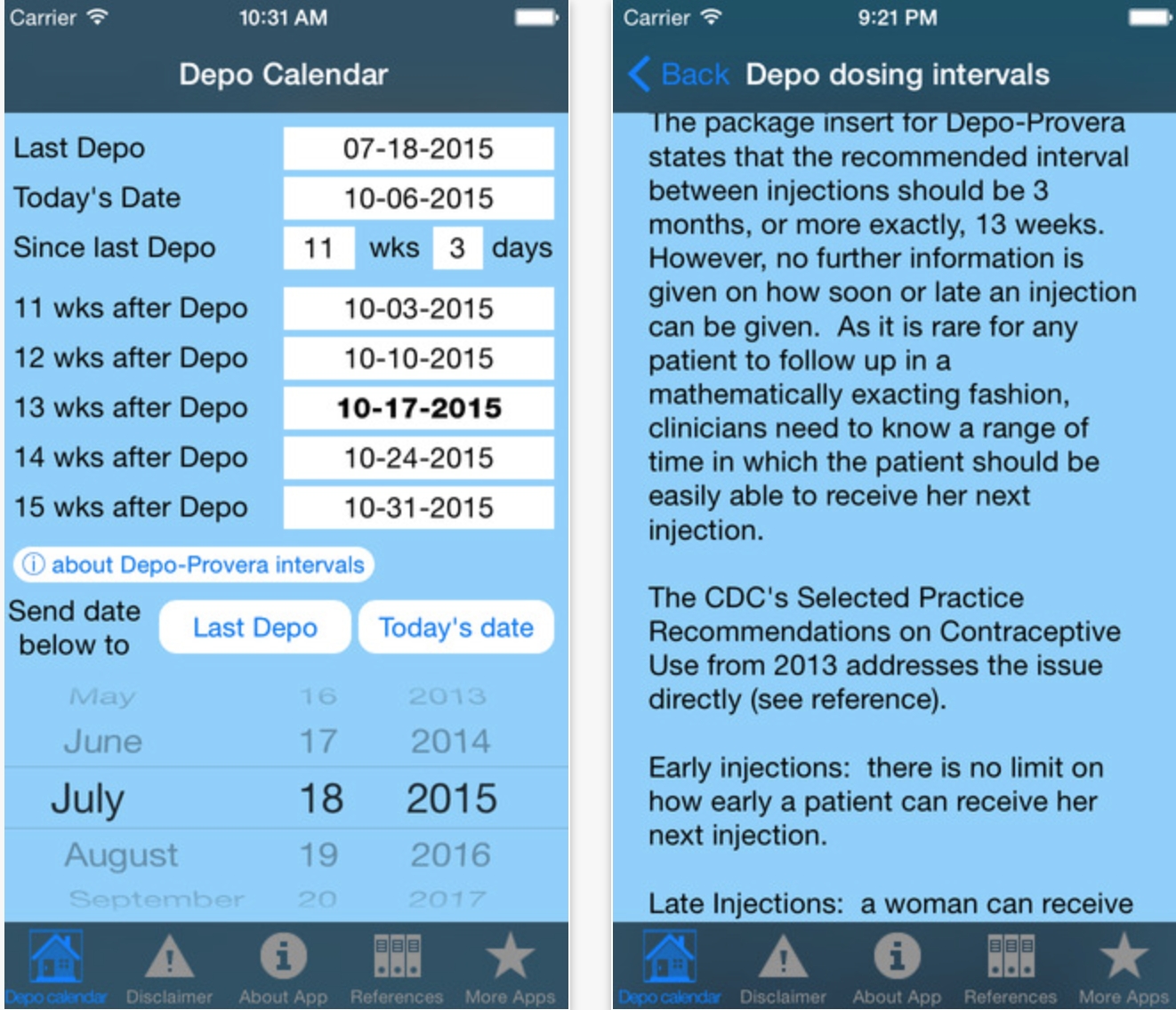 Create Your Date For Next Depo Injection