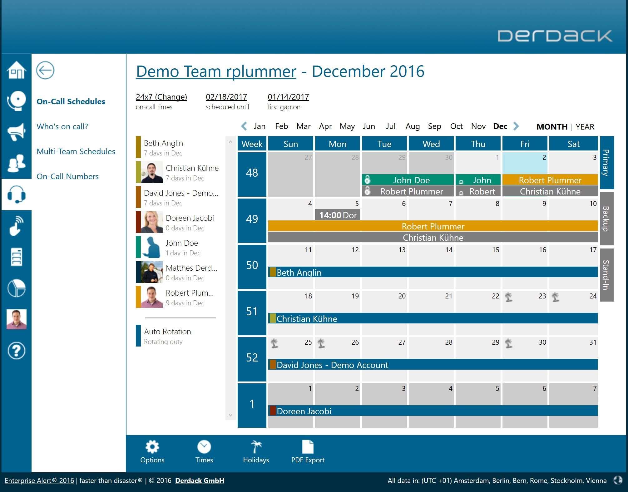 Derdack | On-Call Schedule Management With Auto-Rotation