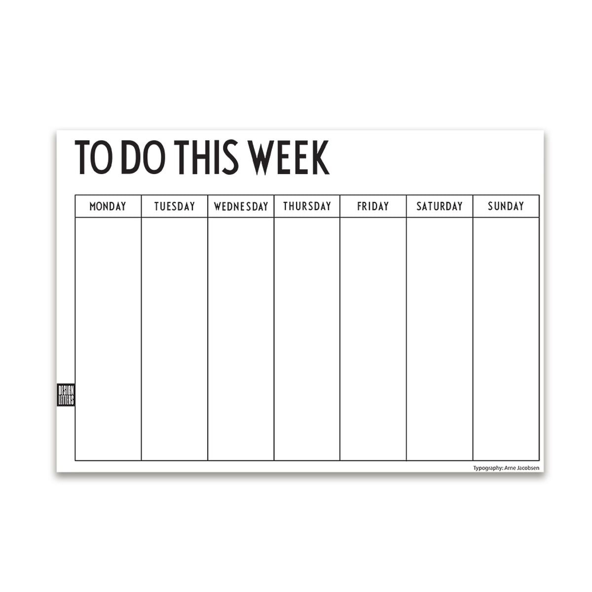 Design Letters - Weekly Planner A4