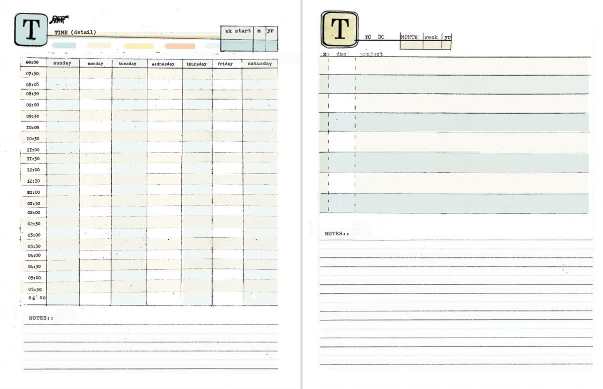 Universal Daily Planner Printable Editable Free 8.5 X 5.5 ...