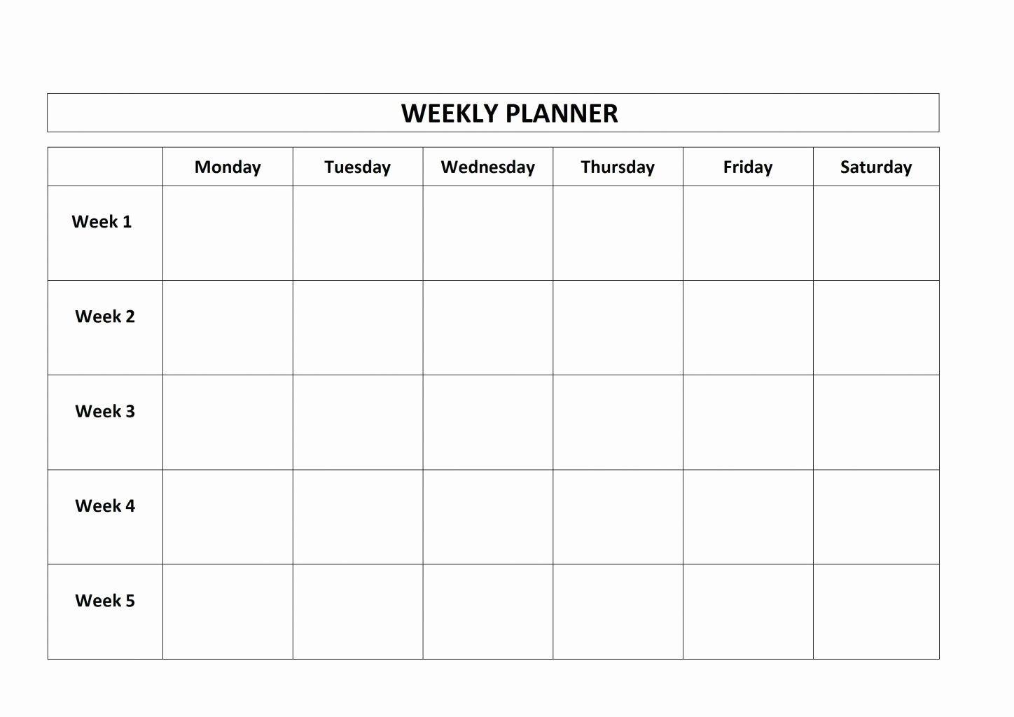 √ 30 Monday Through Sunday Schedule Template (2020