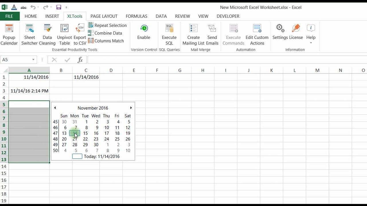 Easily Insert And Edit Dates In Excel With The Popup Calendar