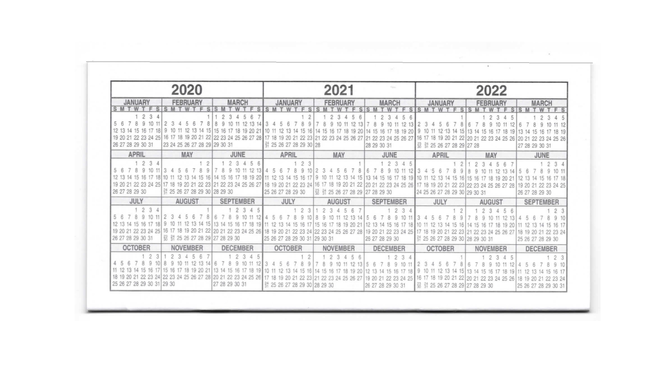 Checkbook Size Calendar Printable Printable World Holiday