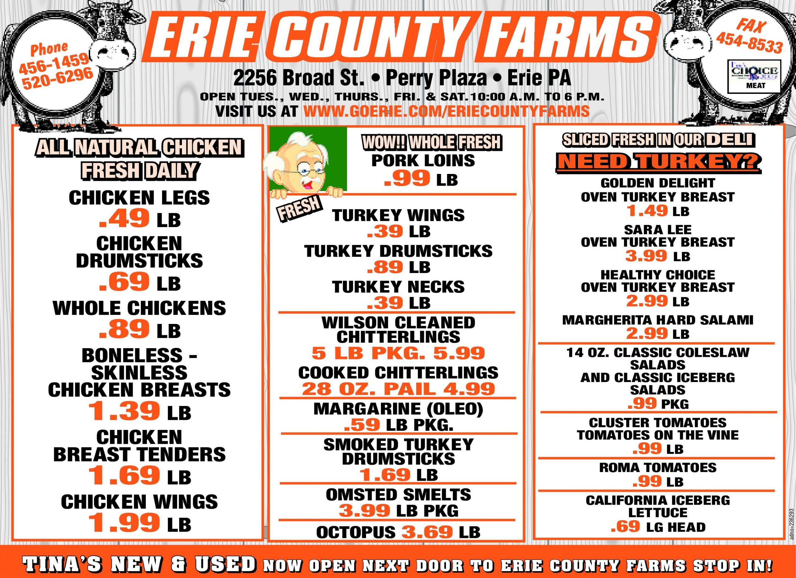 Erie County Farms Weekly Ad December 26, 2016 - January 1, 2017