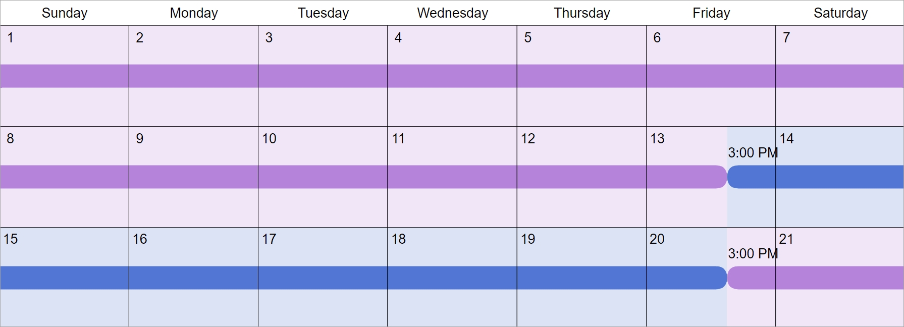 Every 3Rd Week Custody &amp; Visitation Schedule Examples