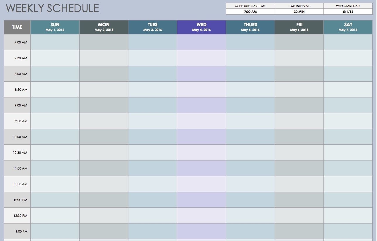 Excel 15 Minute Schedule Template Yeniscaleco Printable