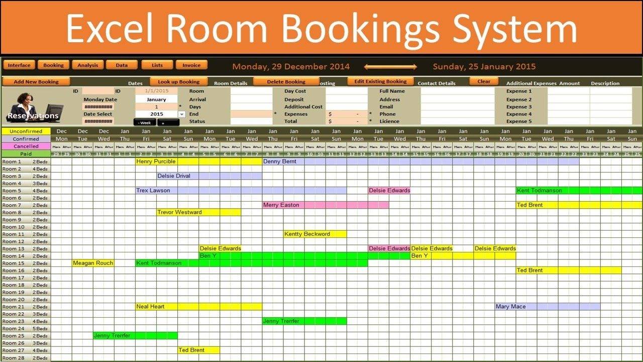 Effective Free Excel Booking Calendar Template Get Your Calendar