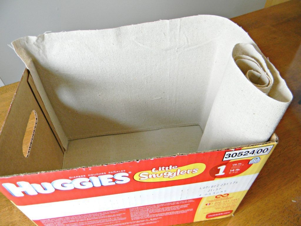 Fabric Covered Diaper Boxes - 31 Days Of Organizing And