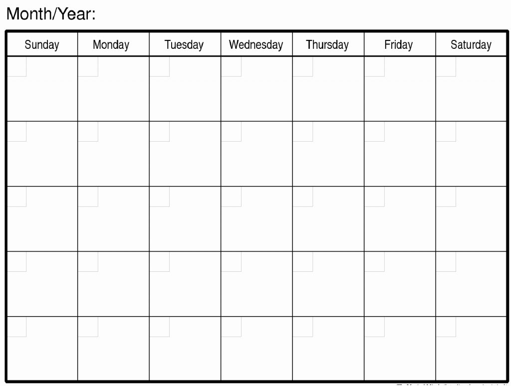 Fill In Monthly Calendar Printable - Calendar Inspiration Design