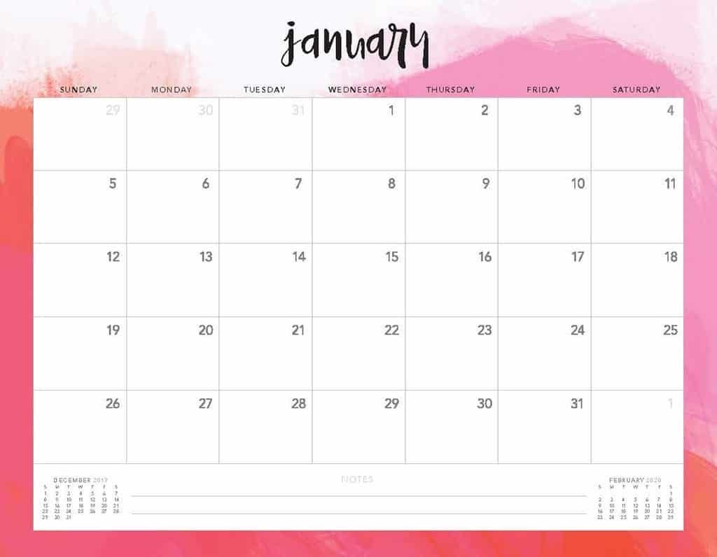 Free 2020 Printable Calendars - 51 Designs To Choose From!